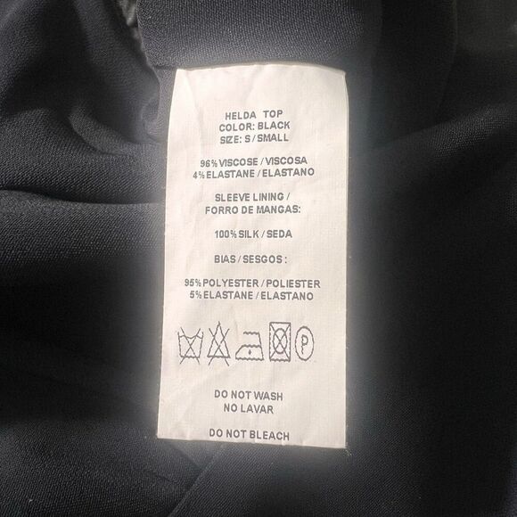 Silvia Tcherassi Blouse Size S Plunging V Neck Dramatic Puff Sleeve Avant Garde - Picture 5 of 8